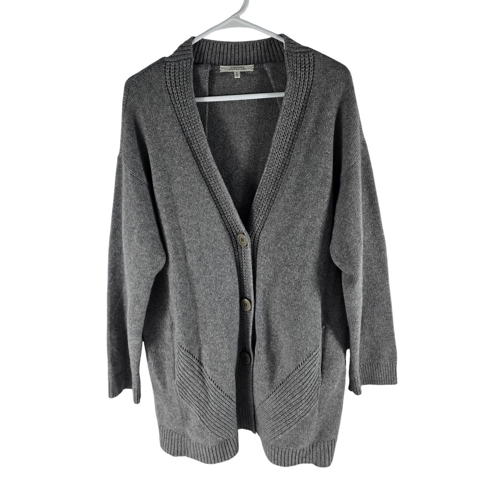 Dorothee Schumacher Gray Merino Cashmere Mohair Knit Button Cardigan Size 4